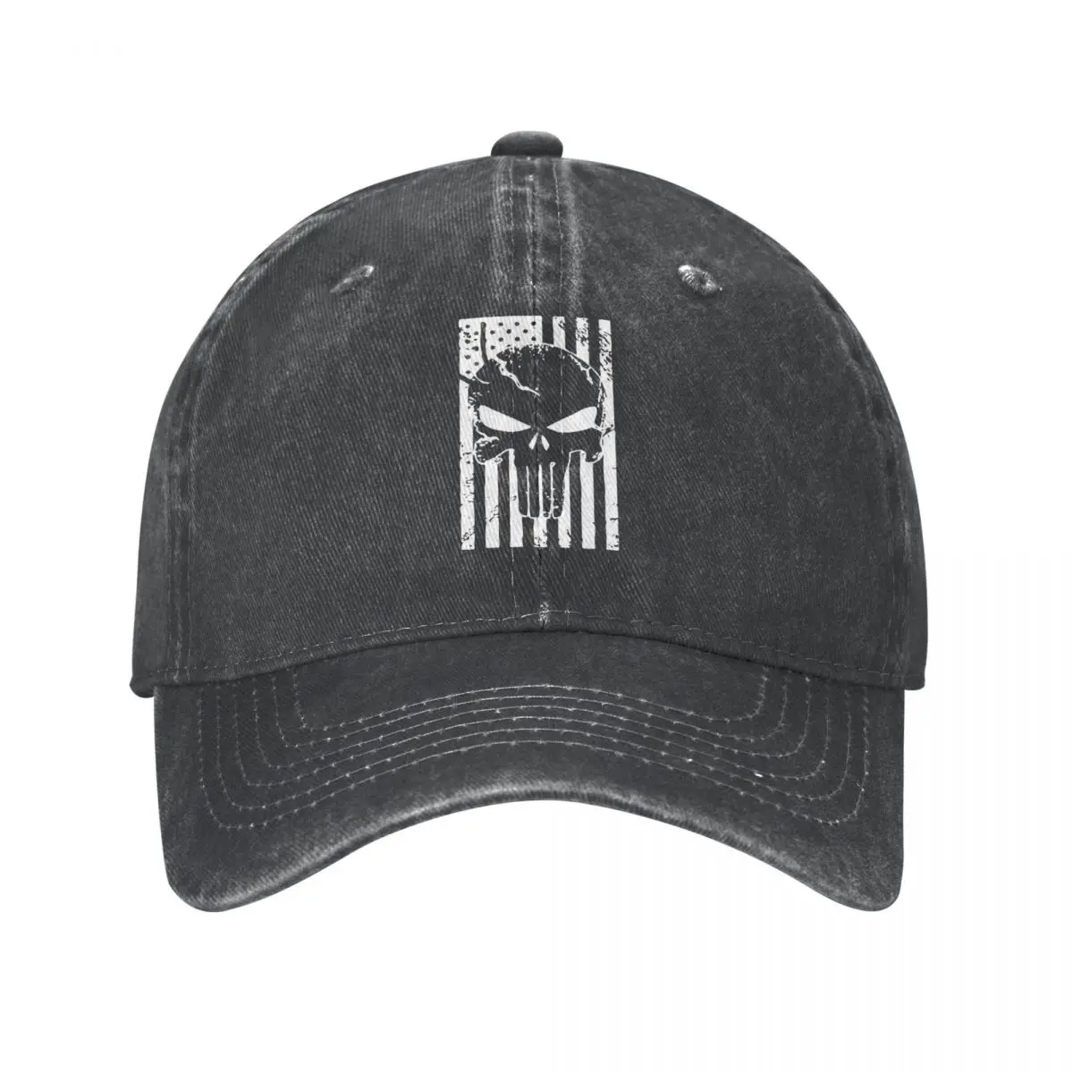 

Vintage American Sniper Chris Kyle Men T Shirt Punisher Skull Baseball Caps Unisex Distressed Washed Running Golf Hats Cap