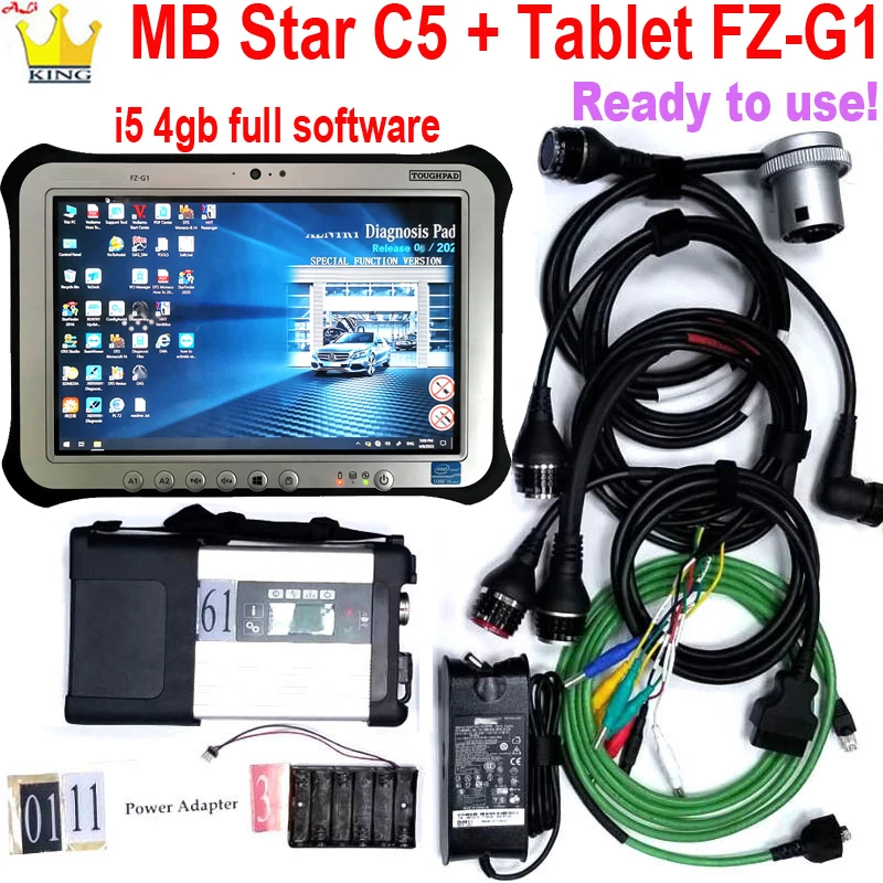 2023.09 МБ Star C5 SD Connect Мультиплексор с Wi-Fi ноутбуком fz-g1 планшетный ПК mb star wifi