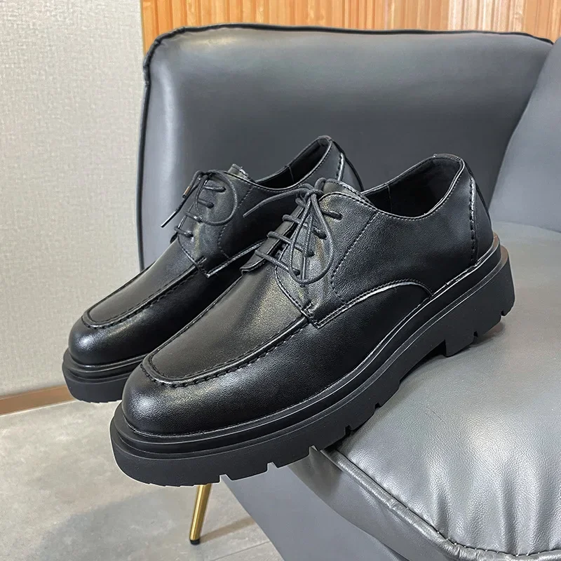 Новый стиль британская мужская повседневная деловая официальная обувь на