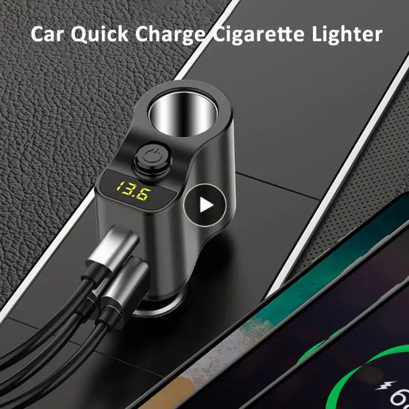 

Digital Display Durable Type-c Fast Charge Voltage Measurement Portable Type-c Fast Charge Universal Car Charger Car Supplies