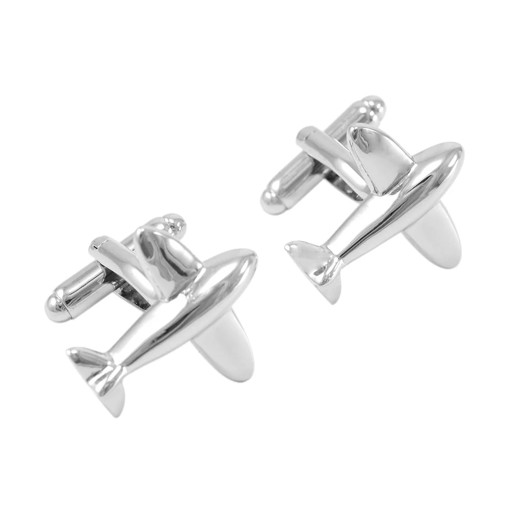 

NVT Free Personalized Custom Name Cufflinks For Mens High Polishing Stainless Steel Airplane Cuff Links Commemorative Gift