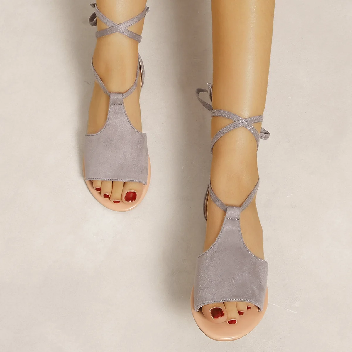 europe 2022 new summer sandals women fashion roman flats shoes woman Ankle Strap open toe shoes plus size 43 sandals Female