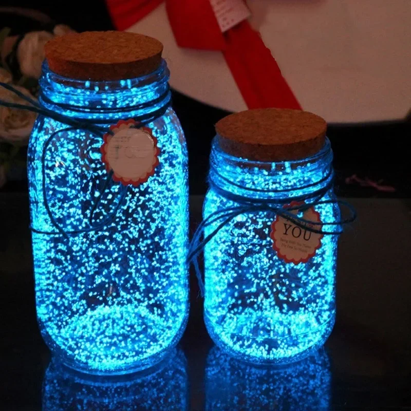 8 цветов светящиеся частицы песок красочный флуоресцентный светящийся порошок