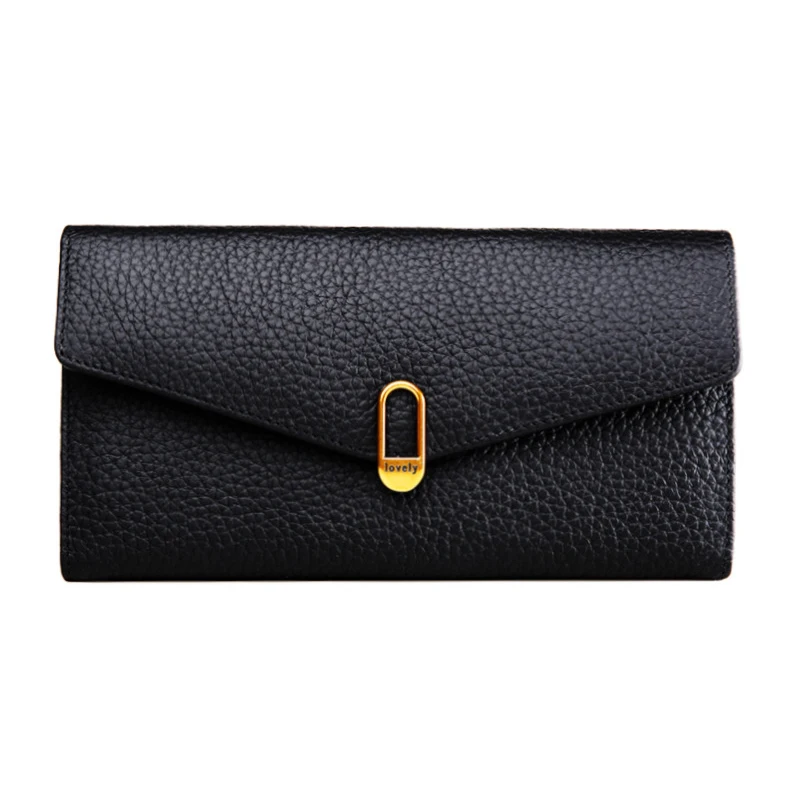 Genuine Leather Wallets for Women Luxury Designer Women's Wallet RFID Long Purses	High	Quality Card Holder Clutch Bag