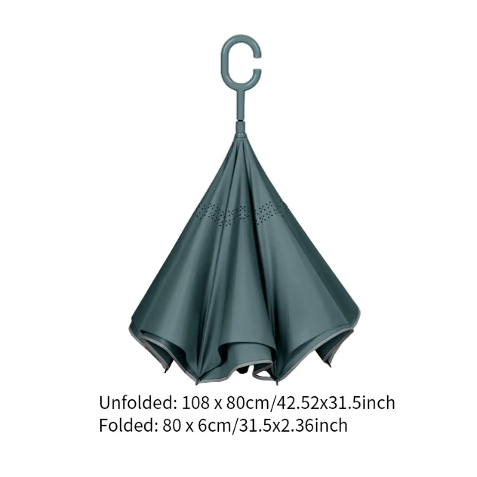 Зворотный зонт от дождя ветрозащитный двухслойный современный перевернутый для