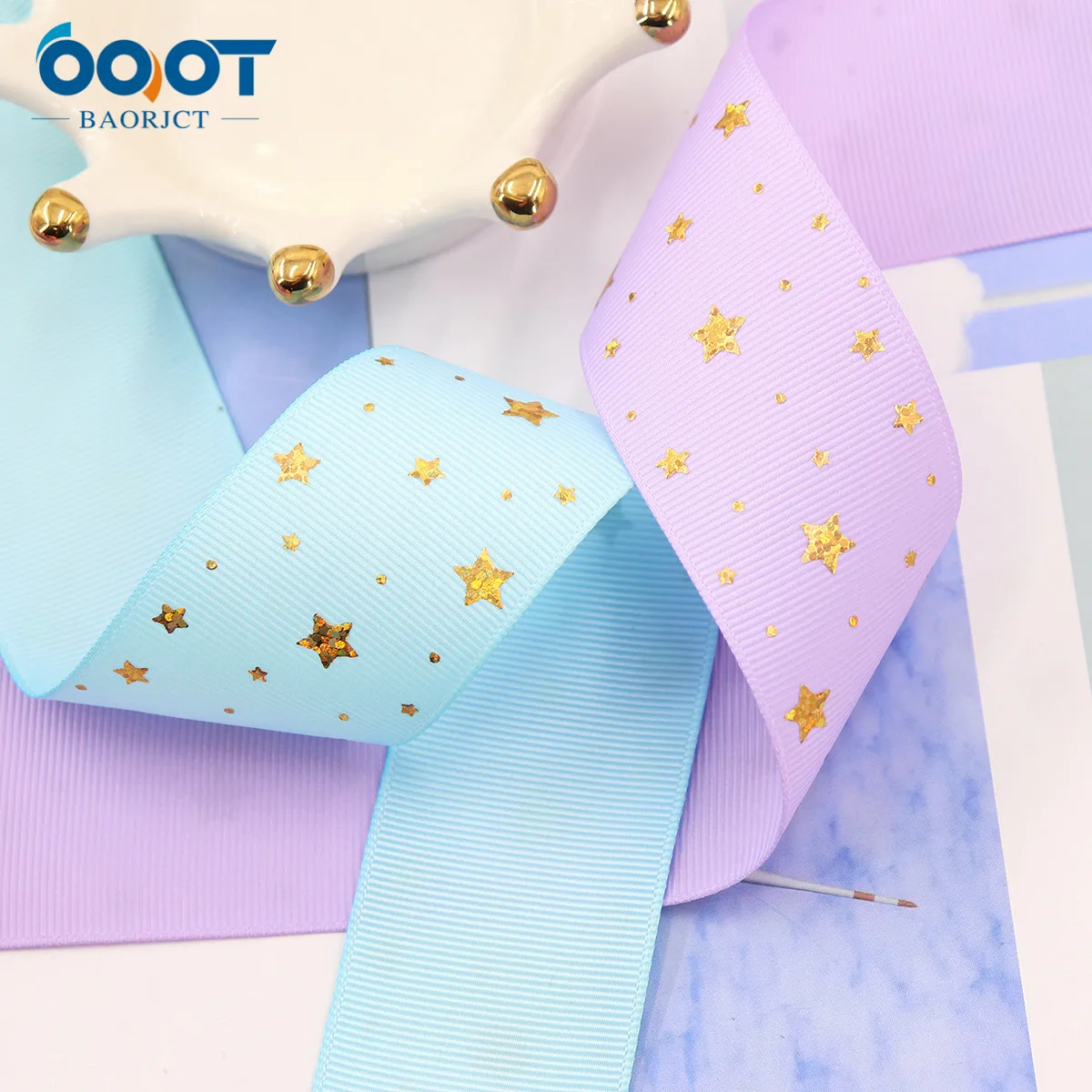 Репсовая лента с бабочкой и бронзовым градиентом 1-1/2 дюйма (38 мм) 10 ярдов 22307-2