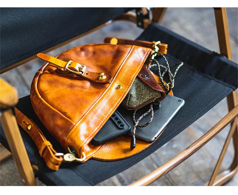 PNDME fashion personality designer luxury genuine leather men's shoulder bag outdoor natural real cowhide small messenger bag