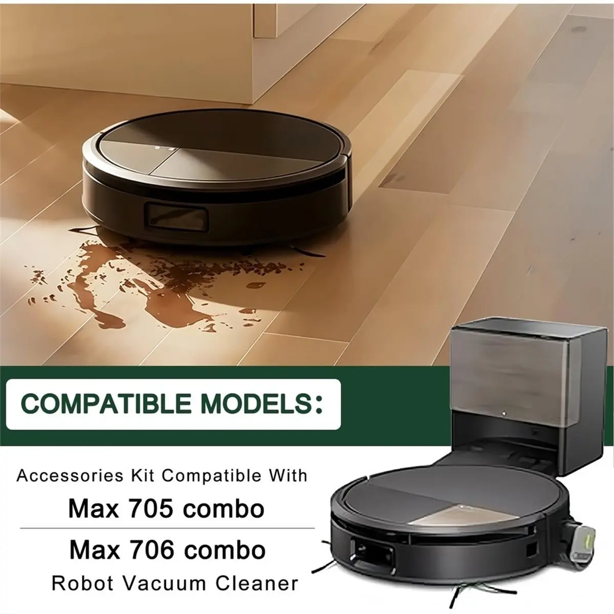 Фото Комплект запасных частей для робота-пылесоса Max 705 Combo/Max 700 Series Combo / Мешки для сбора пыли и влажной уборки №5