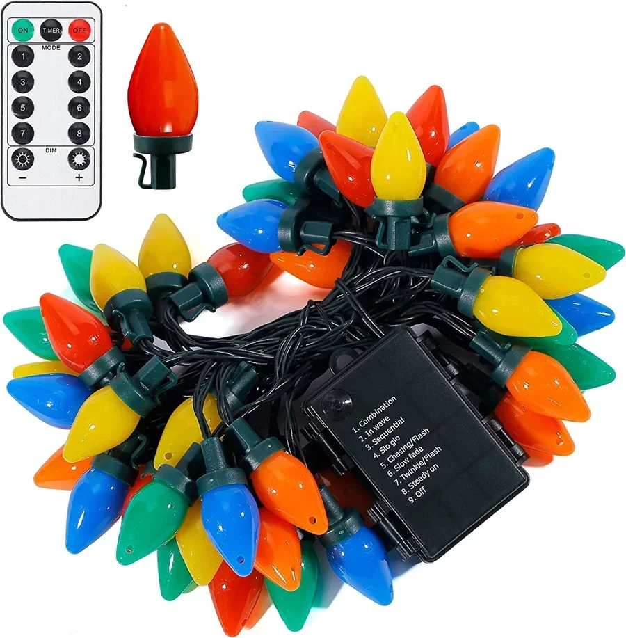 

Thrisdar клубничные светодиодные гирлянды C7 20/30/50 шт.