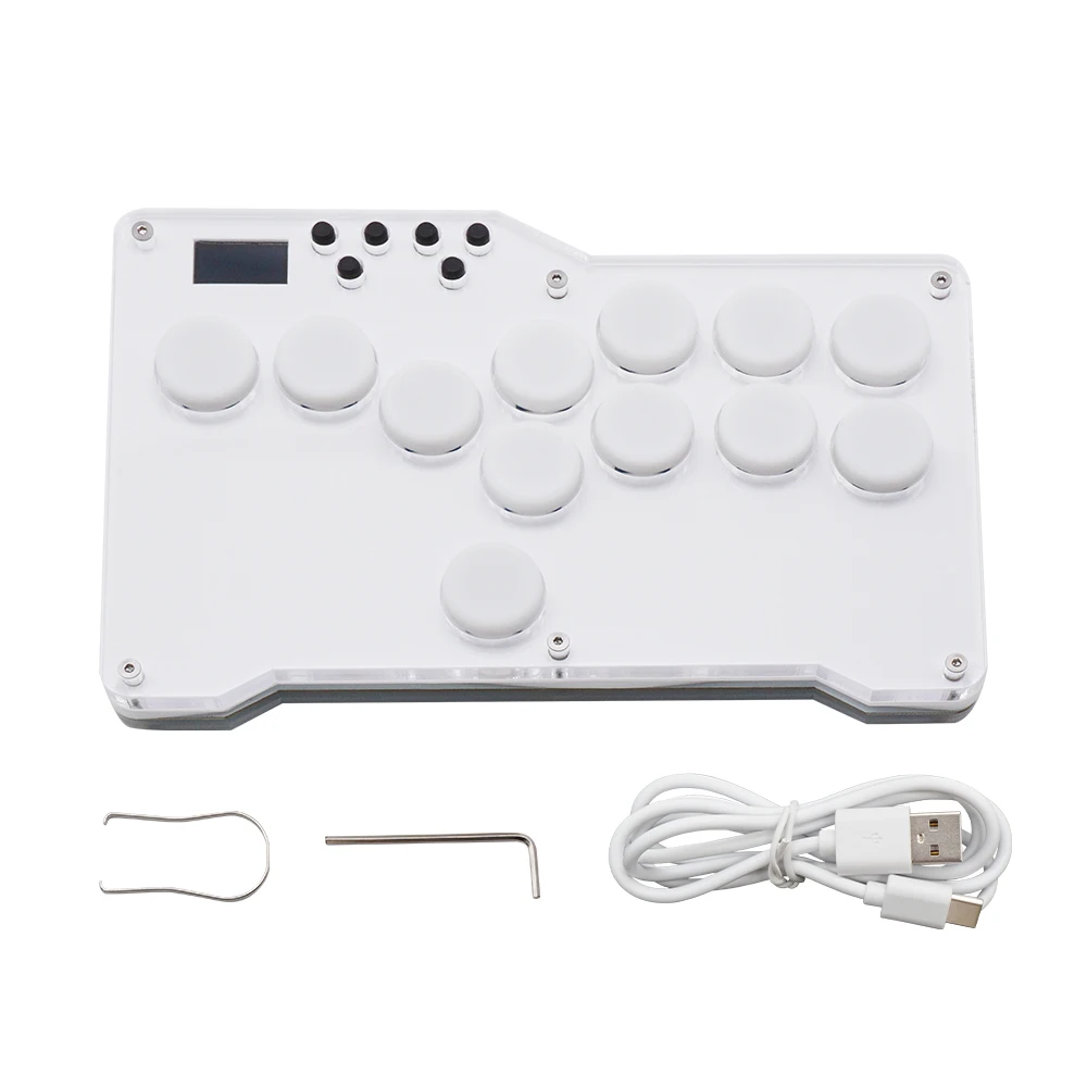 

Mini HitBox SOCD Fighting Stick Controller Mixbox Mechanical Switches Keys Support PC Xinput PS3 DInput Switch Turbo