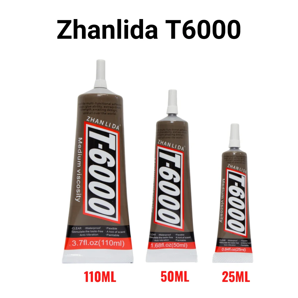 25ML 50ML 110ML Zhanlida T6000 Clear Contact Adhesive High Temperature Resistant Diy Diamond Painting Cloth Metal Fabric Glue
