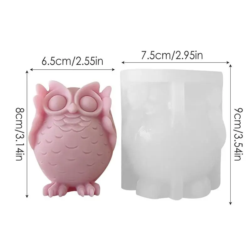 3D силиконовая форма для совы гибкая мыла свечей антипригарная литья из смолы