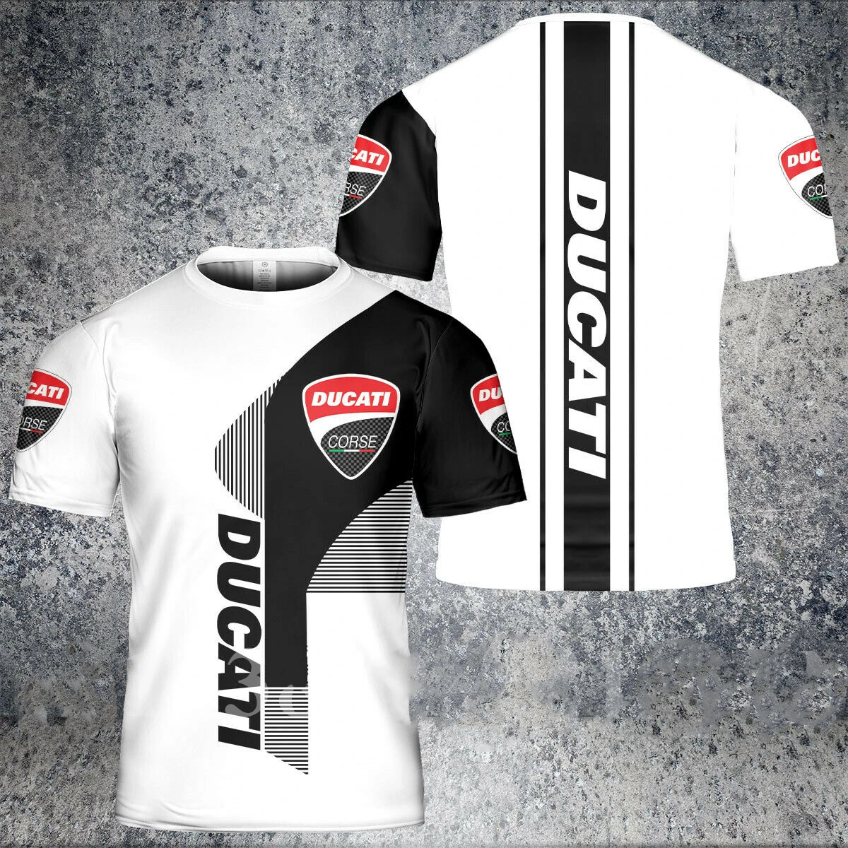 

2022 verão nova ducati camisa masculina de grandes dimensões harajuku t camisa 3d anime masculina de manga curta camisa de molet