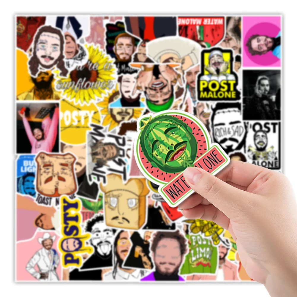 

50pcs American Rock Singer Graffiti Laptop Skateboards Luggage Motorcycles Phone Children's Toy Waterproof Sticker Decal Decals