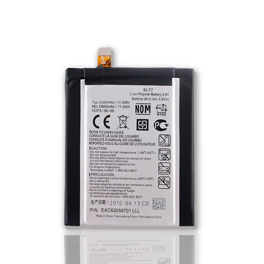 

High Quality Original For LG D802 D800 D803 Optimus G2 P693 T7 VS9801 BL-T7 Battery 3000mAh genuine batterie