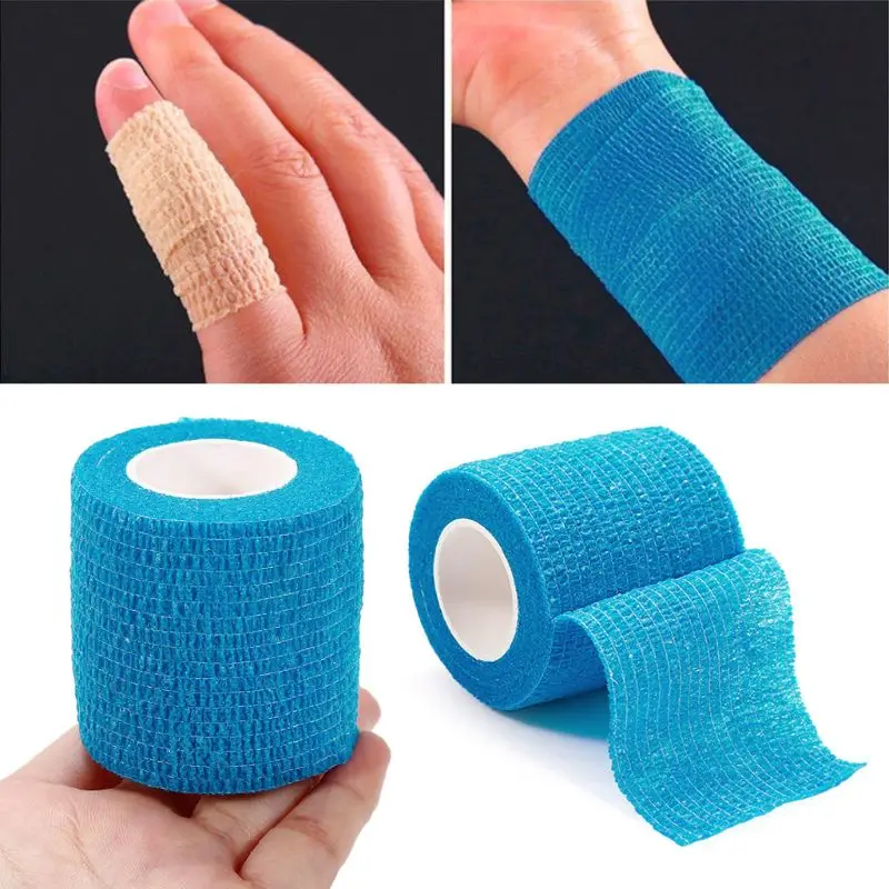 

Self-Adhesive Solid Bandage Tape Cohesive Flexible Reusable Protective Multicolor Wrap for Outdoor Sport Hunting Camping
