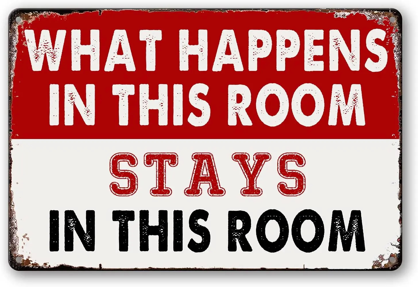 

Room Sign Men's Cave Wall Decoration Interesting Metal Tin Bedroom Sign