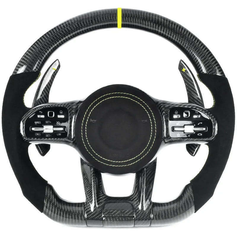 

Рулевое колесо из углеродного волокна для Mercedes-Benz AMG G-Class G500 C63 W212 W205 W204 W213 CLA CLS GLC GLE GLK ML Upgrade 2010-2021