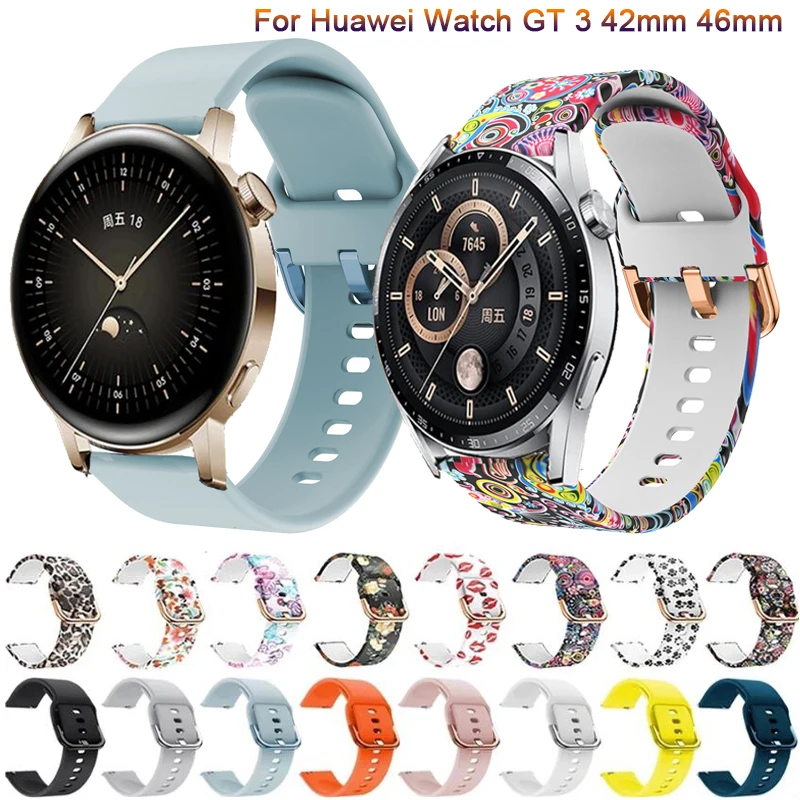 

Silicone Band For Huawei Watch GT3 46mm 42mm strap For GT2 46mm 42mm Wristband Bracelet For Amazfit GTR 3 pro Smartwatch correa