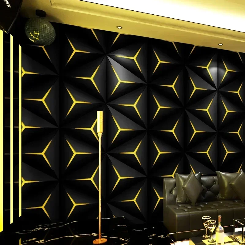 KTV обои Hall Flash Wallcloth 3D стерео самолет геометрические узоры тематическая коробка