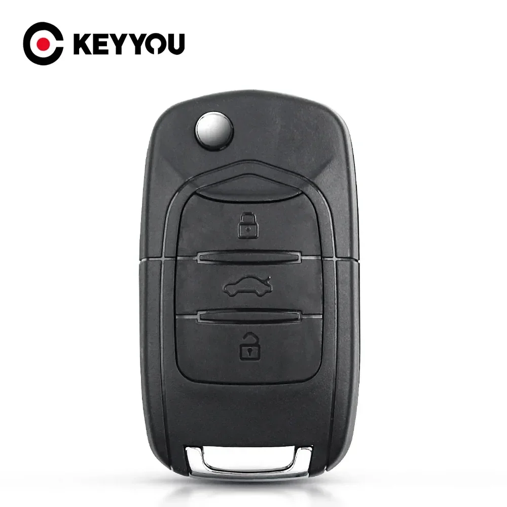 

KEYYOU для Wuling Hongguang Baojun 630 730 560 310 складной чехол для автомобильного ключа 3 кнопки складной сменный чехол для дистанционного ключа