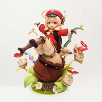 17cm genshin impact klee hibana knight anime figure ganyukeqingpaimon action figure hu tao figurine collection model doll toys