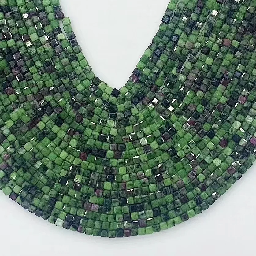 

Icnway natural 4mmx4mm,6mmx6mm unakite 39cm square faceted beads for jewelry making