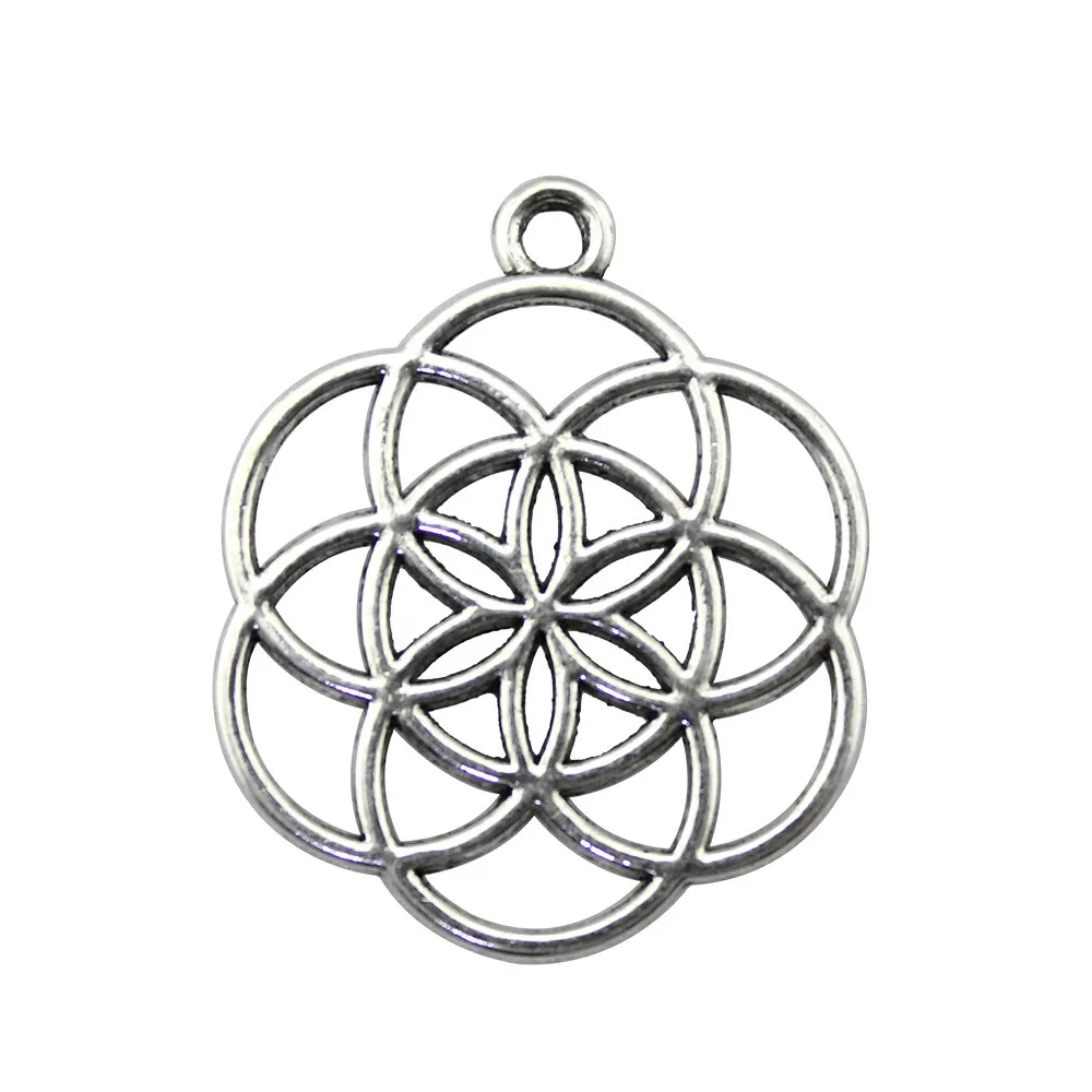 Подвеска в виде цветка жизни, 4 шт., 42x35 мм