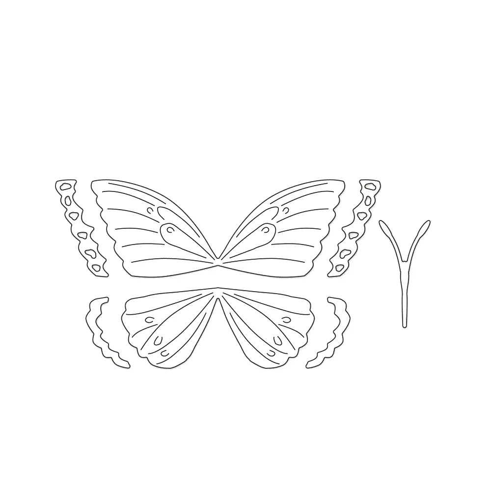 Piggy Craft металлические штампы для резки форма украшения бабочки скрапбук нож