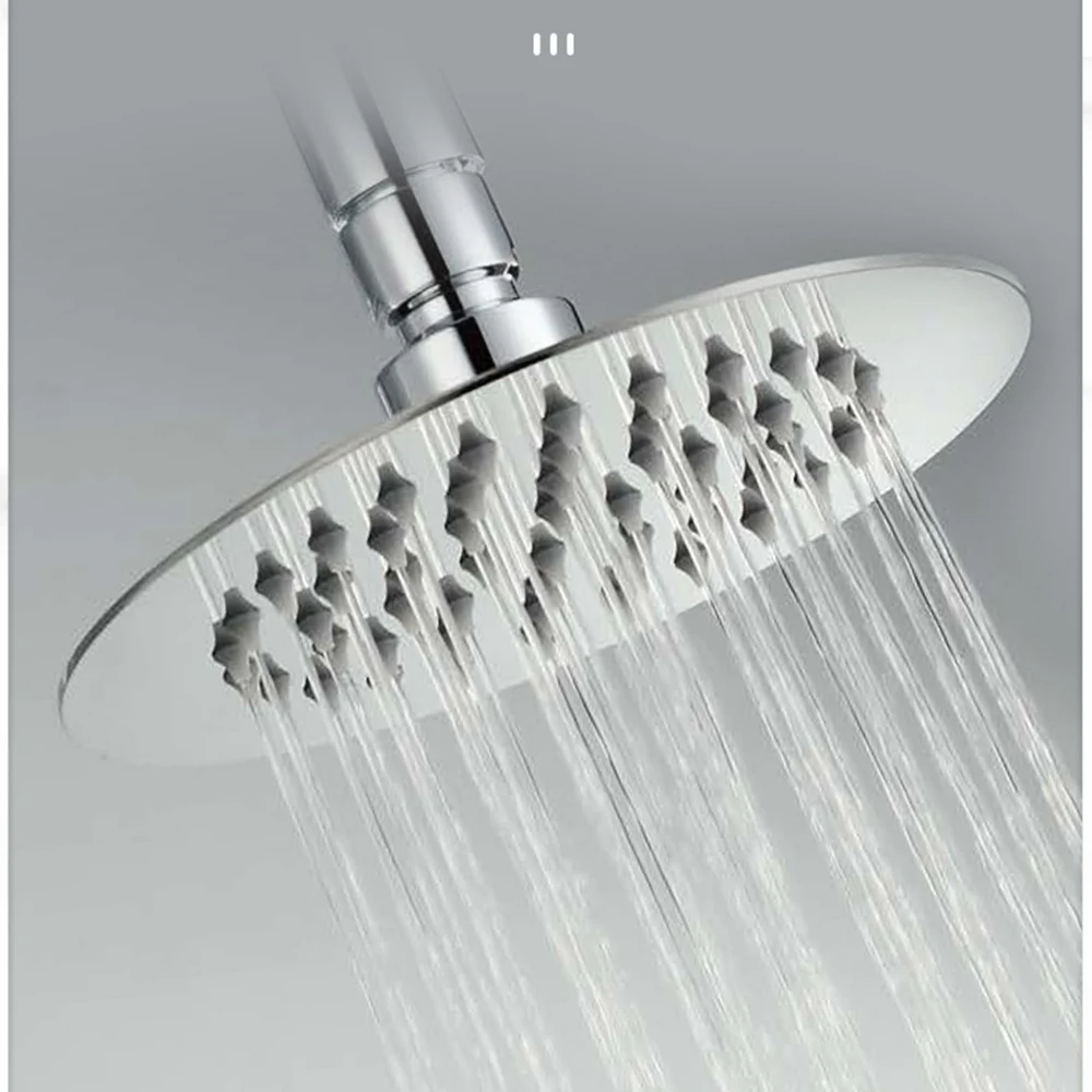 

Rainfall Shower Head 12/10/8 inch Round & Square Stainless Steel Ultra-thin Showerheads Rain Shower Bathroom Accessories