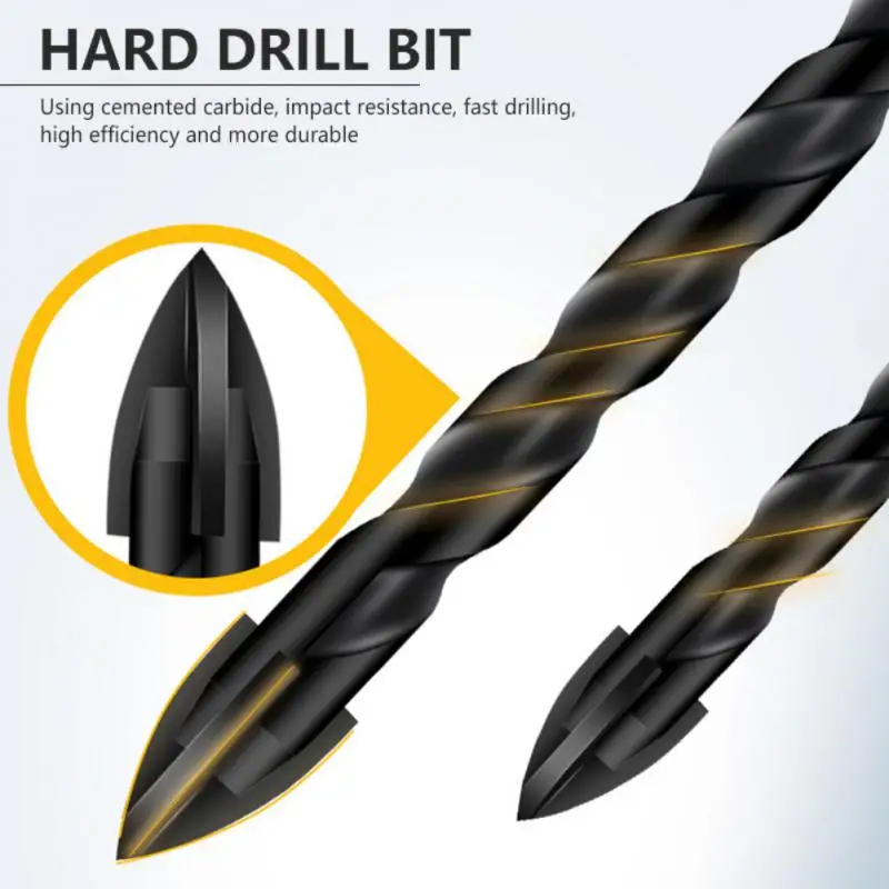 

3-12mm Drill Bit Cross Hex Tile Drill Bits For Glass Ceramic Concrete Hole Opener Universal Brick Hard Alloy Power Drilling Tool