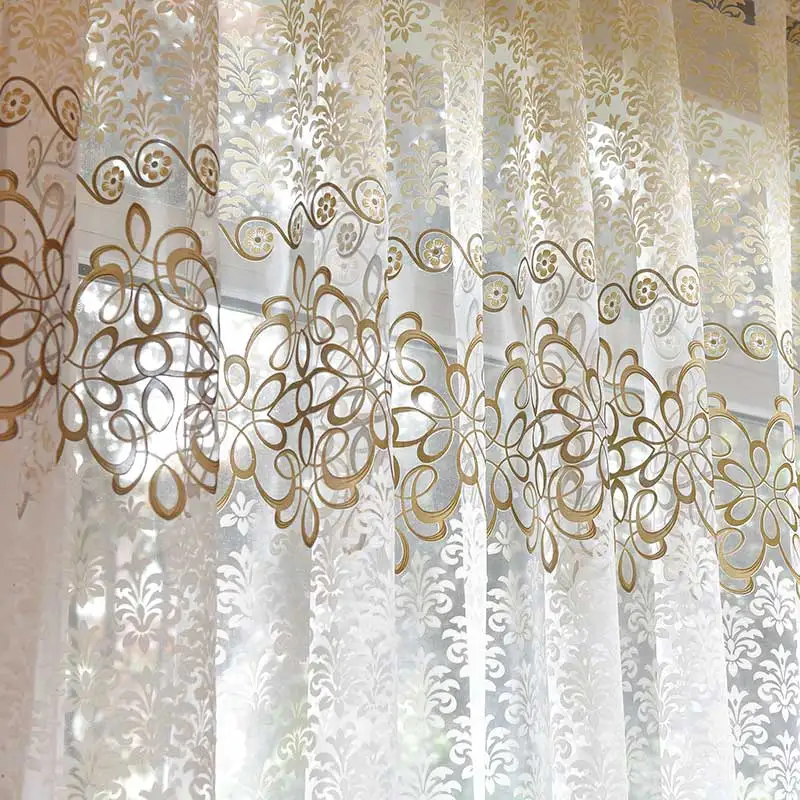 

Modern Floral Sheer Tulle Curtains for Living Room Bedroom Printed Voile Curtain for Bedroom Kitchen Window Blinds Drapes Custom