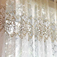 modern floral sheer tulle curtains for living room bedroom printed voile curtain for bedroom kitchen window blinds drapes custom