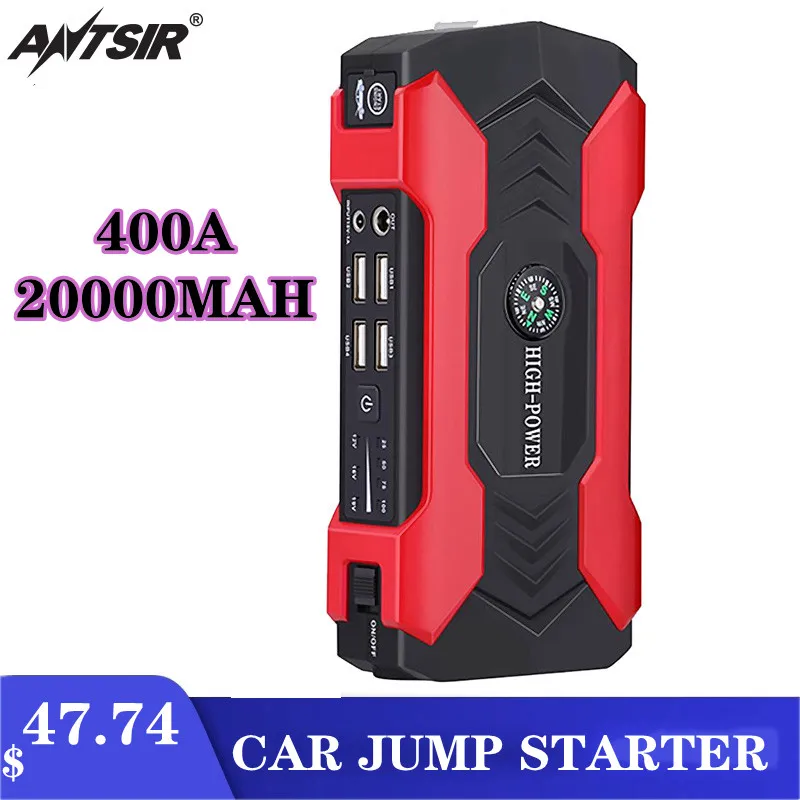 

Car Jump Starter 400A Car Battery Start Tool Automobile 12V Batteries Booster Charger with 20000mAh Power Bank Fuction