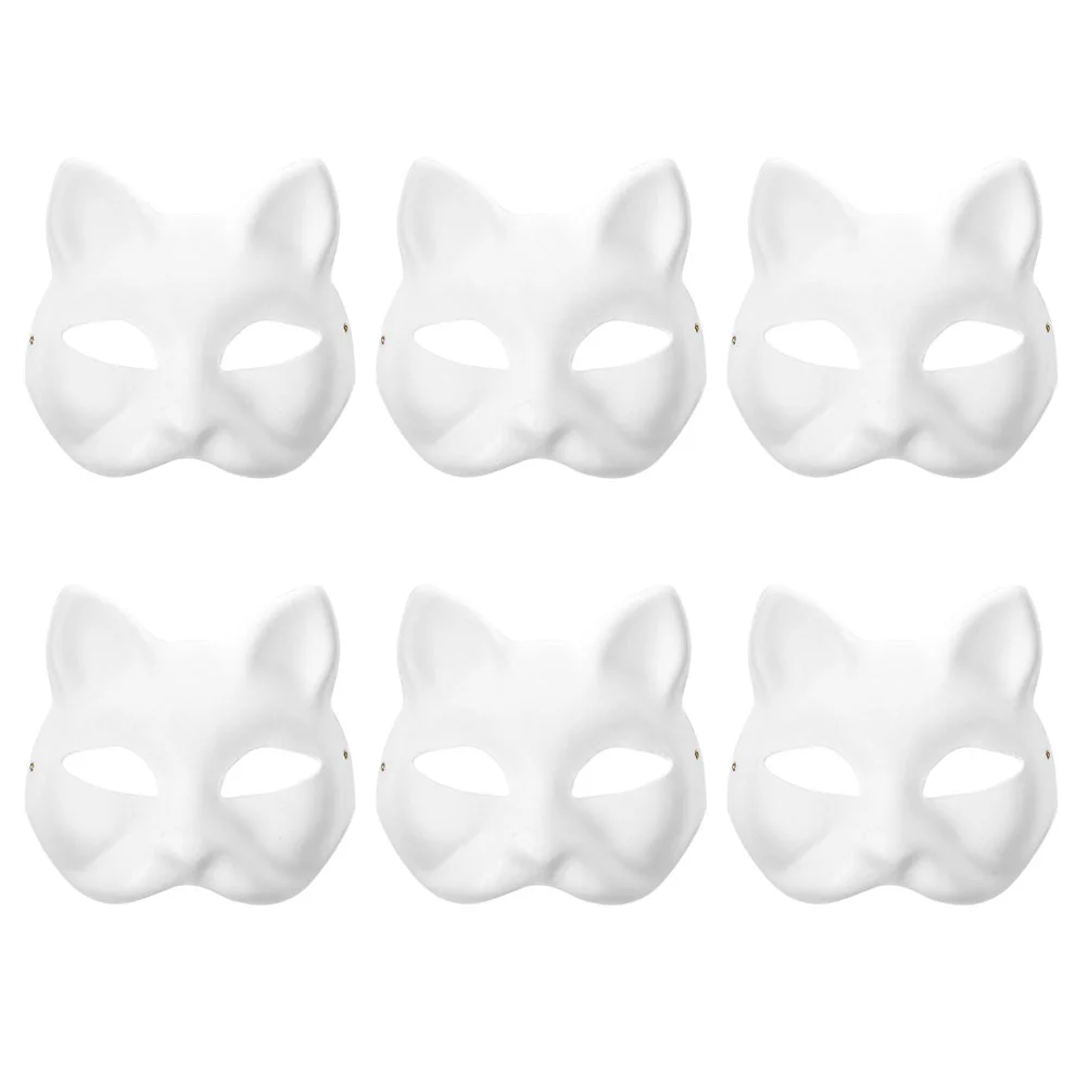 

Blank Mask Masquerade Men DIY White Paper Blank Masks Stage Performance Props White Face