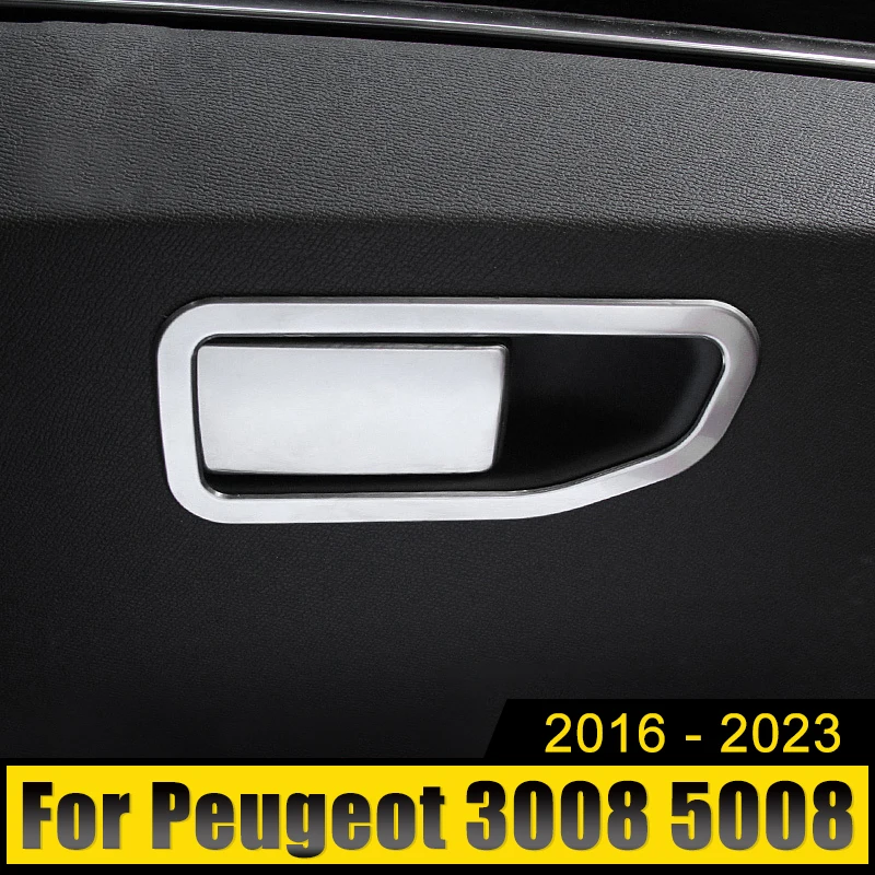 

For Peugeot 3008 5008 GT 2016 2017 2018 2019 2020 2021 2022 2023 Car Glove Box Copilot Storage Switch Handle Sequins Trim Covers