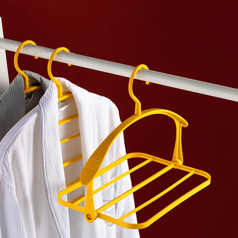 

Clothes Hanger Support Hangers Clothes Drying Rack Foldable Support Circle Wardrobe Organizer Trouser Hanger Pants Storage Shelf