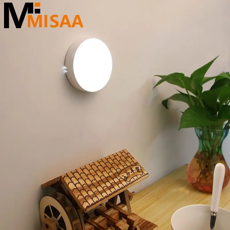 

Motion Sensor Intelligent Energy-saving Wall Lamp Usb Rechargeable Cabinet Light Home Bedroom Led Night Light