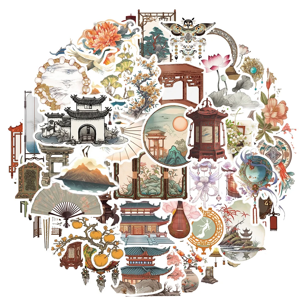

10/50Pcs Vintage Ethnic Art Aesthetic Varied Graffiti Stickers DIY Travel Luggage Helmet Car Notebook Backpack Decoration Decals