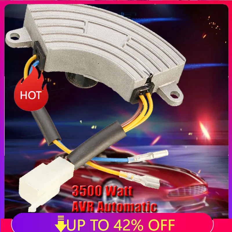 Автоматический регулятор напряжения AVR, генератор 3500 Вт, выпрямитель AVR 250 В, 220 мкФ, алюминиевая Базовая крышка, 6 проводов Автоматический регулятор напряжения AVR, генератор 3500 Вт, выпрямитель AVR 250 В, 220 мкФ, алюминиевая Базовая крышка, 6 проводов