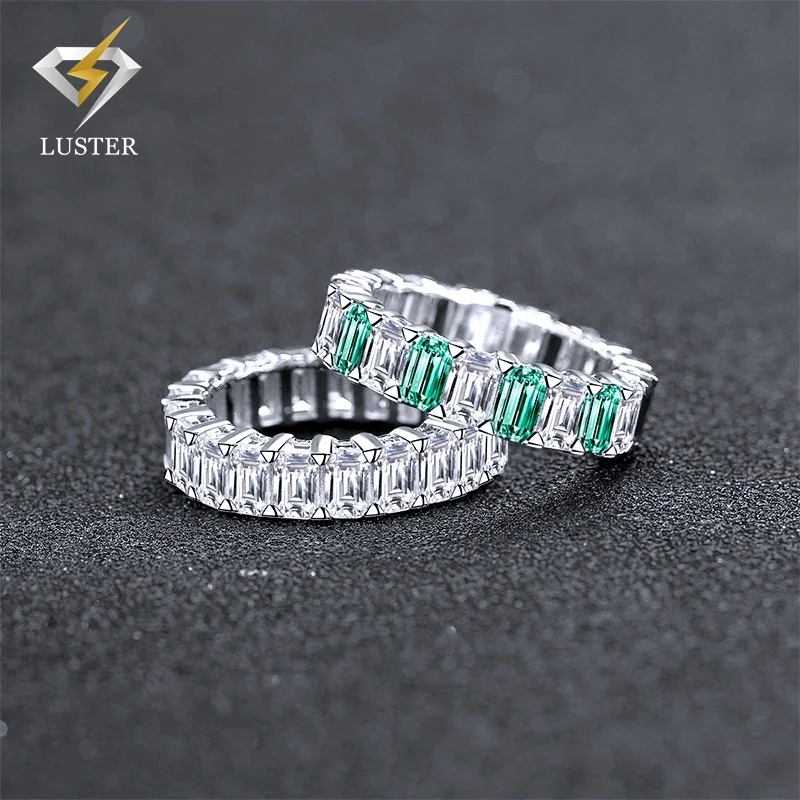 

Luster wholesale moissanite tennis ring gold plated fashion tennis ring
