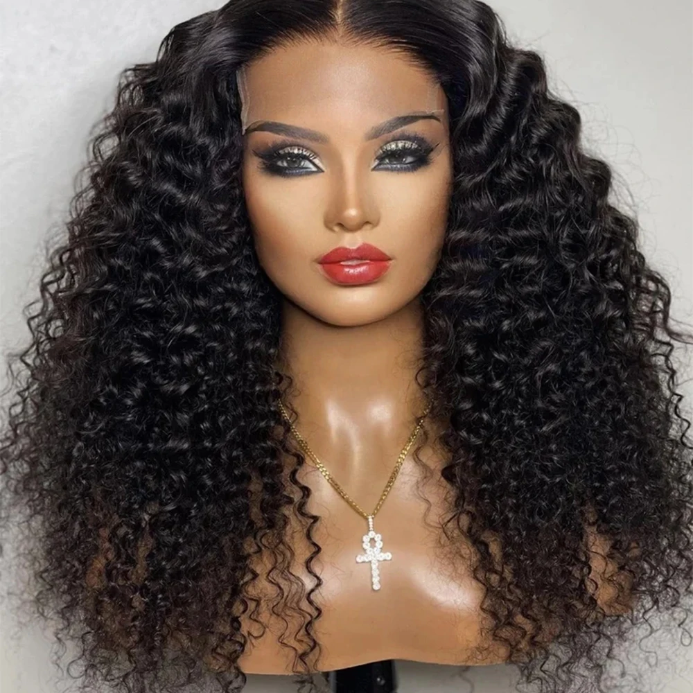 

13x4 Kinky Curly Lace Front Human Hair Wigs Pre Plucked Transparent 4x4 Closure Wigs Women 250% Brazilian Remy 13x6 Frontal Wig