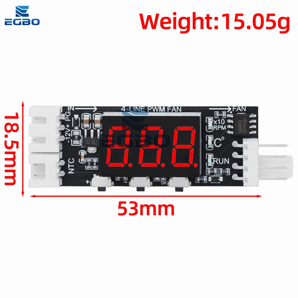 Регулятор температуры вентилятора EGBO DC12V 3A 4 Wire PWM