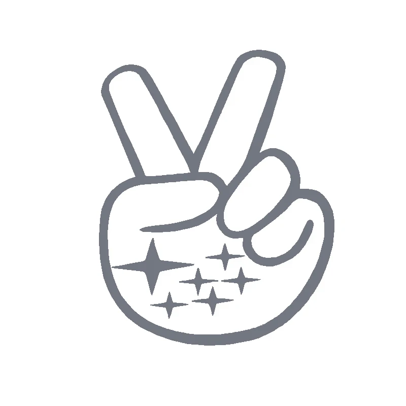 

Для Subaru Peace Sign Hand Wave Виниловая художественная наклейка Декор окна автомобиля Логотип Subaru Наклейки для ноутбука Apple MacBook Air Decoration