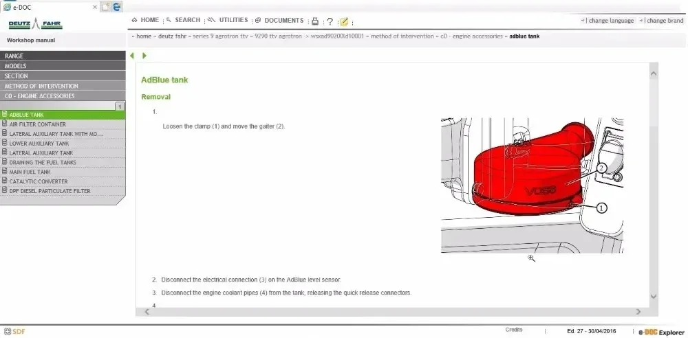 Запчасти и сервис TruckEPC3 для Deutz Fahr, Hurlimann, Lamborghini, Same SDF 2016 — для всех марок (art.: 3920dbd646213) - 3920dbd646213