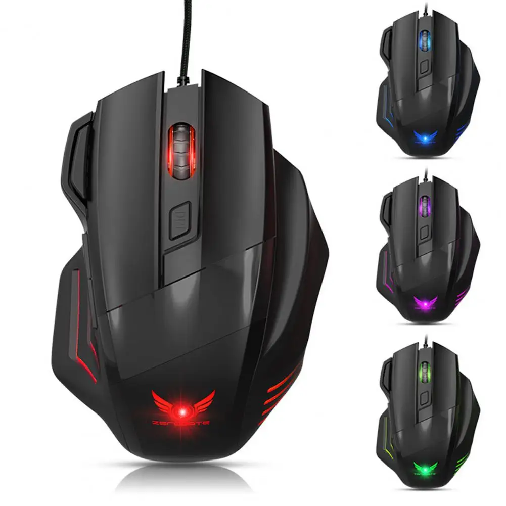 

Mechanical Mouse Large Plug Play Plastic Ergonomic 5500 DPI Gaming Mouse for Home