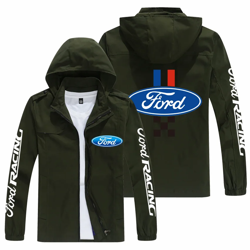 

2022 neue frühling und herbst männer der FORD Logo Hoodie Jacke beliebte druck casual mode lose reiter jacke männer