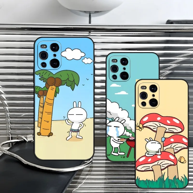 

Cute Rabbit Phone Case For OPPO A77 A74 Find X3 Neo Pro X5 A96 A94 A93 A72 One Plus 9 A57 A54 A55 A57 8 Plus 8Pro 6 8T Reno7