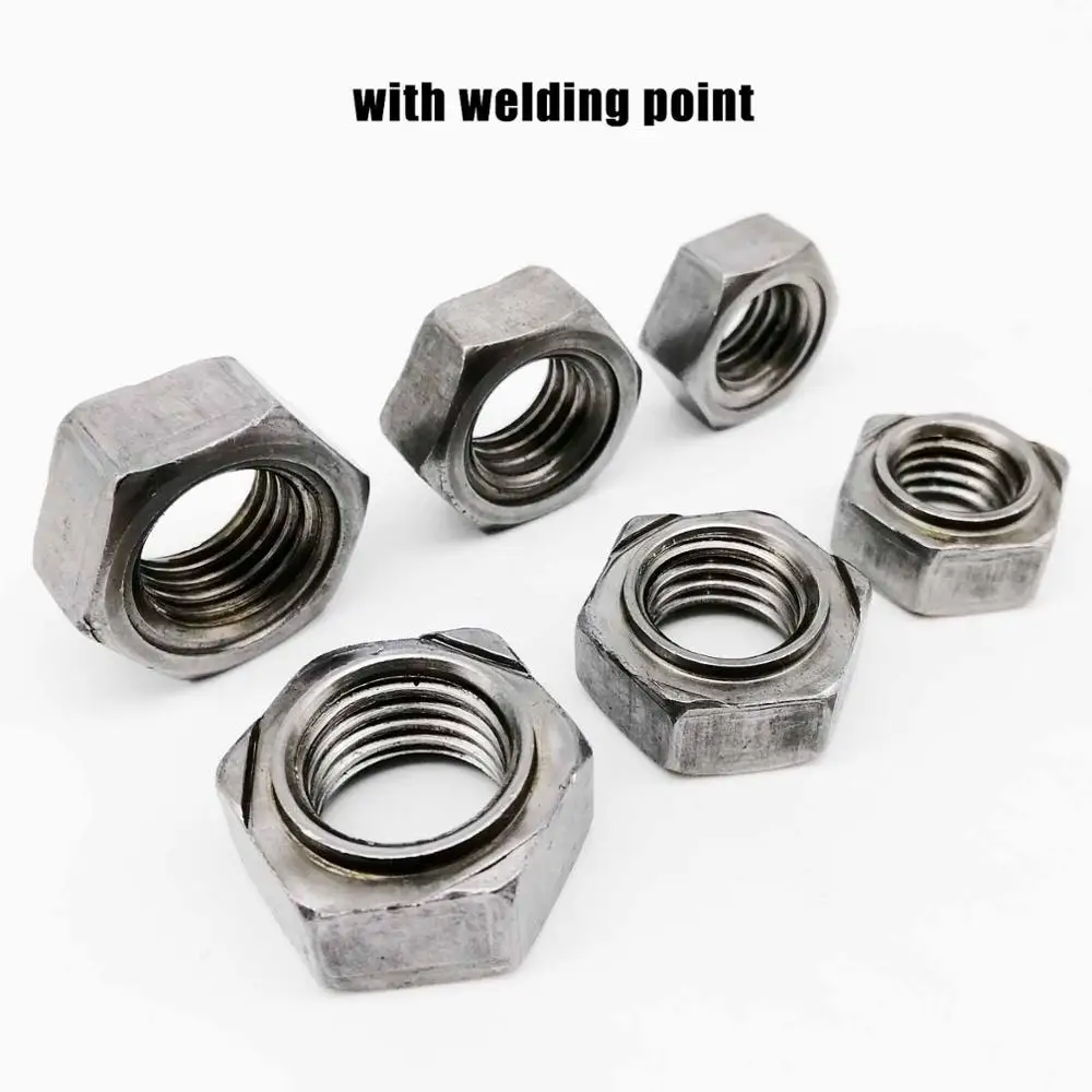 

2/20pcs M4 M5 M6 M8 M10 M12 M14 M16 Carbon Steel Hexagon Hex Stud Spot Weld Nut No Solder Point Nut Metric Thread