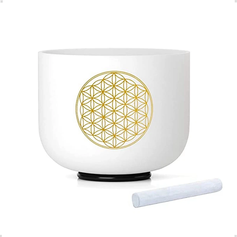 

8 Inch Flower Of Life Crystal Singing Bowl Meditation Sound Bath Sound Healing Chakra Singing Bowl